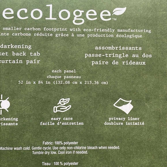 Silk Home Ecologee Total Blackout Curtain 2-Panel - Picture 2 of 4